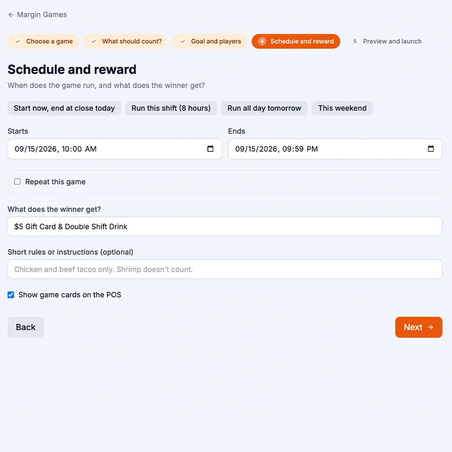4icosapos margingames schedule